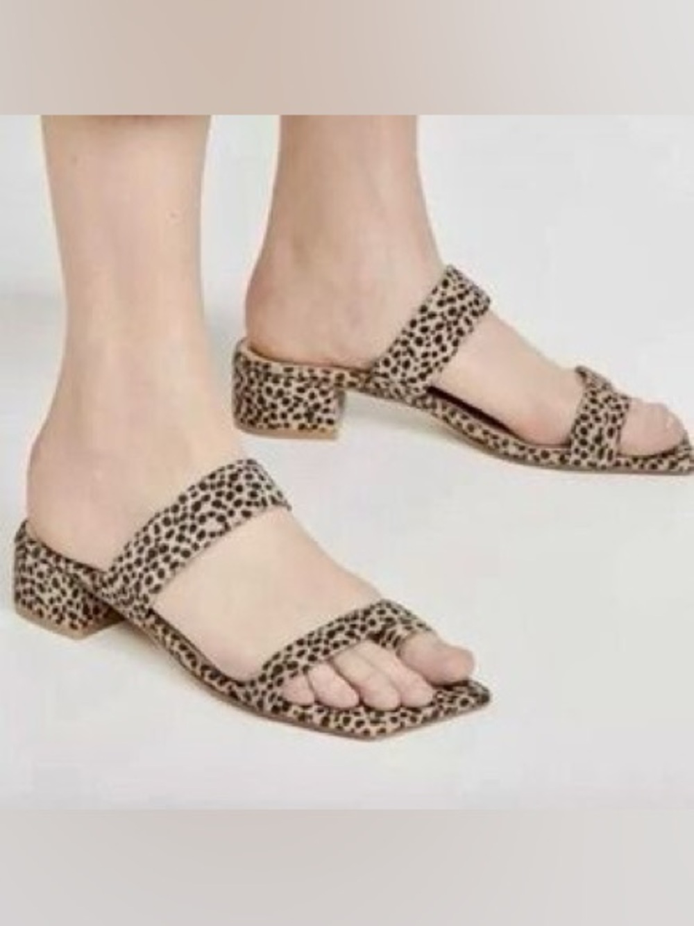 Stuart Weitzman Maisie Leopard Print Strappy Block Heel Sandals